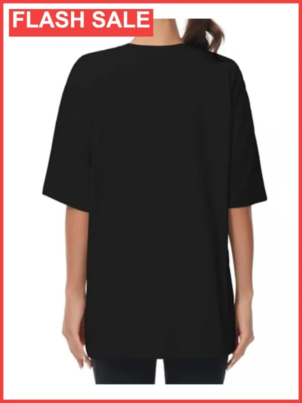 Oversized Cotton Blend Workout T-Shirt Drop Shoulder Crewneck Boxy Tee